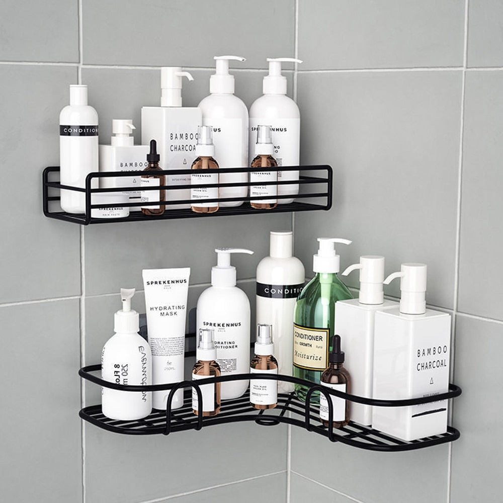 Punch-free Bathroom Shelf Shelves Shampoo Shower Storage Rack